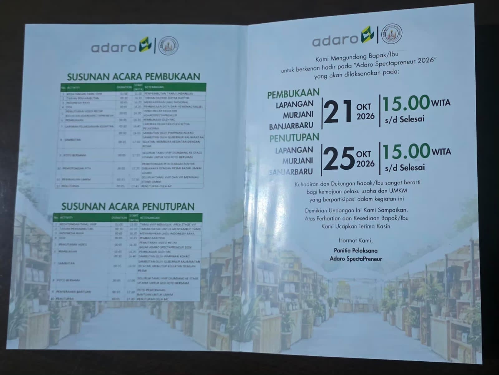 Penutupan Adaro Spectapreneur